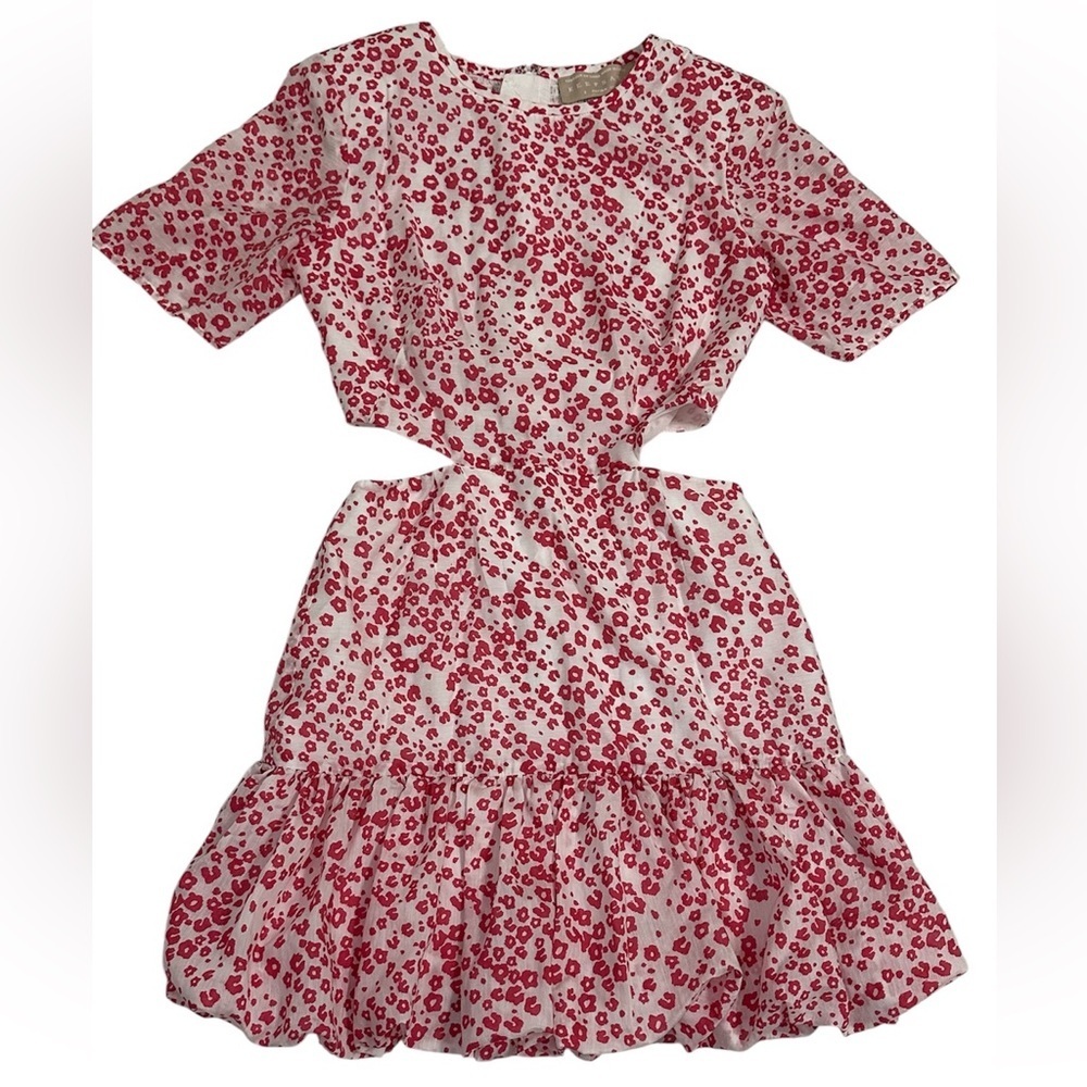NWOT KEEPSAKE the Label Red and White Casual Floral Sundress Size S